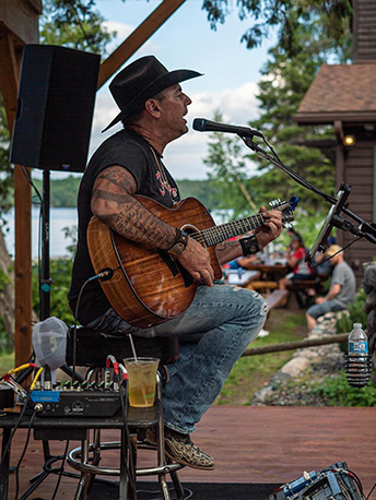 Forrest Pike performing on stage